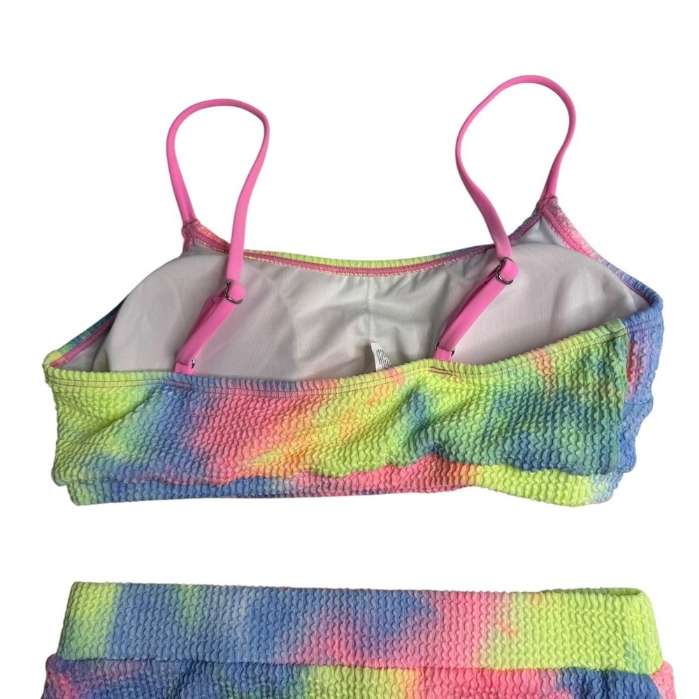 Cupshe NWT Tie-Dye Wash Textured Scoop Neck Top & High Waist Bikini Set Size M - Picture 9 of 12